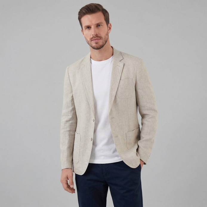 Men's Linen Blazer Jacket