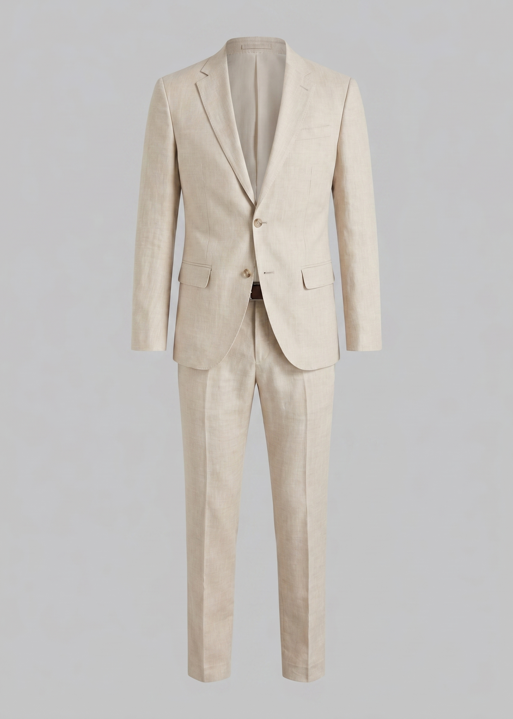 Men's Linen Blend Wedding Suit Set