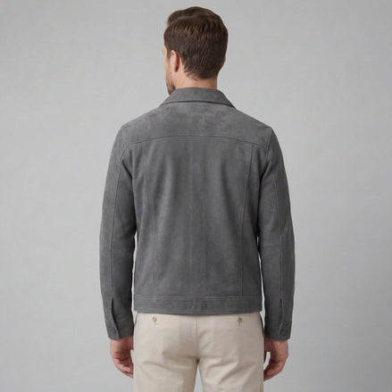 Men's Minimalist Button Closure Jacket