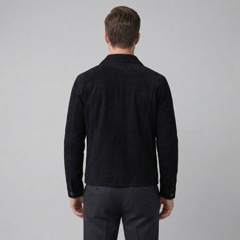 Men's Minimalist Button Closure Jacket