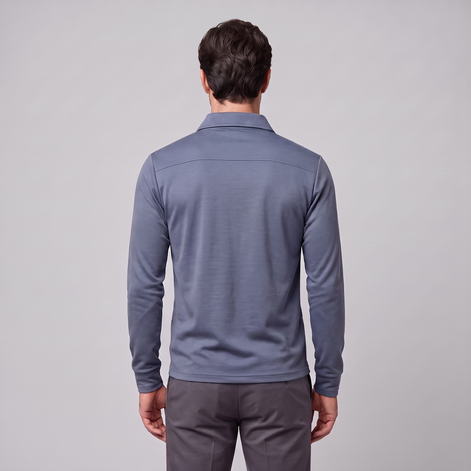 Men's Piqué Long Sleeve Polo Shirt
