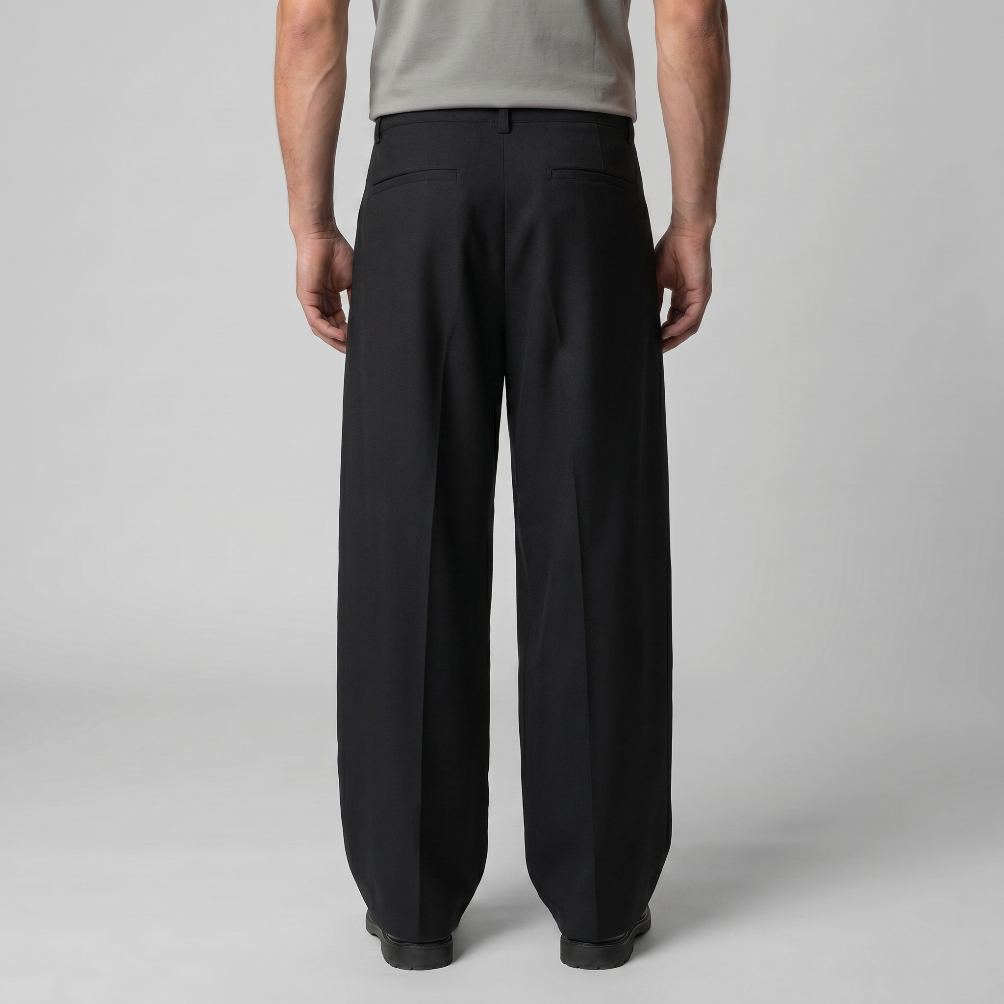 Men's Pleated Wide-Leg Tailored Pants