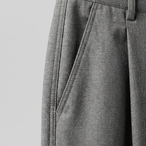 Men's Pleated Wide-Leg Tailored Pants