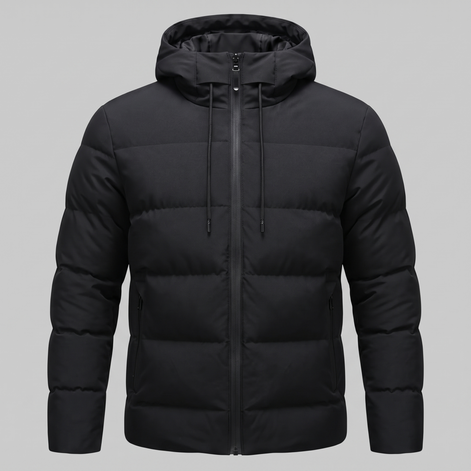 Men's Puffer Winter Jacket with Quilted Insulation
