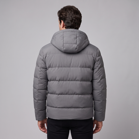 Men's Puffer Winter Jacket with Quilted Insulation