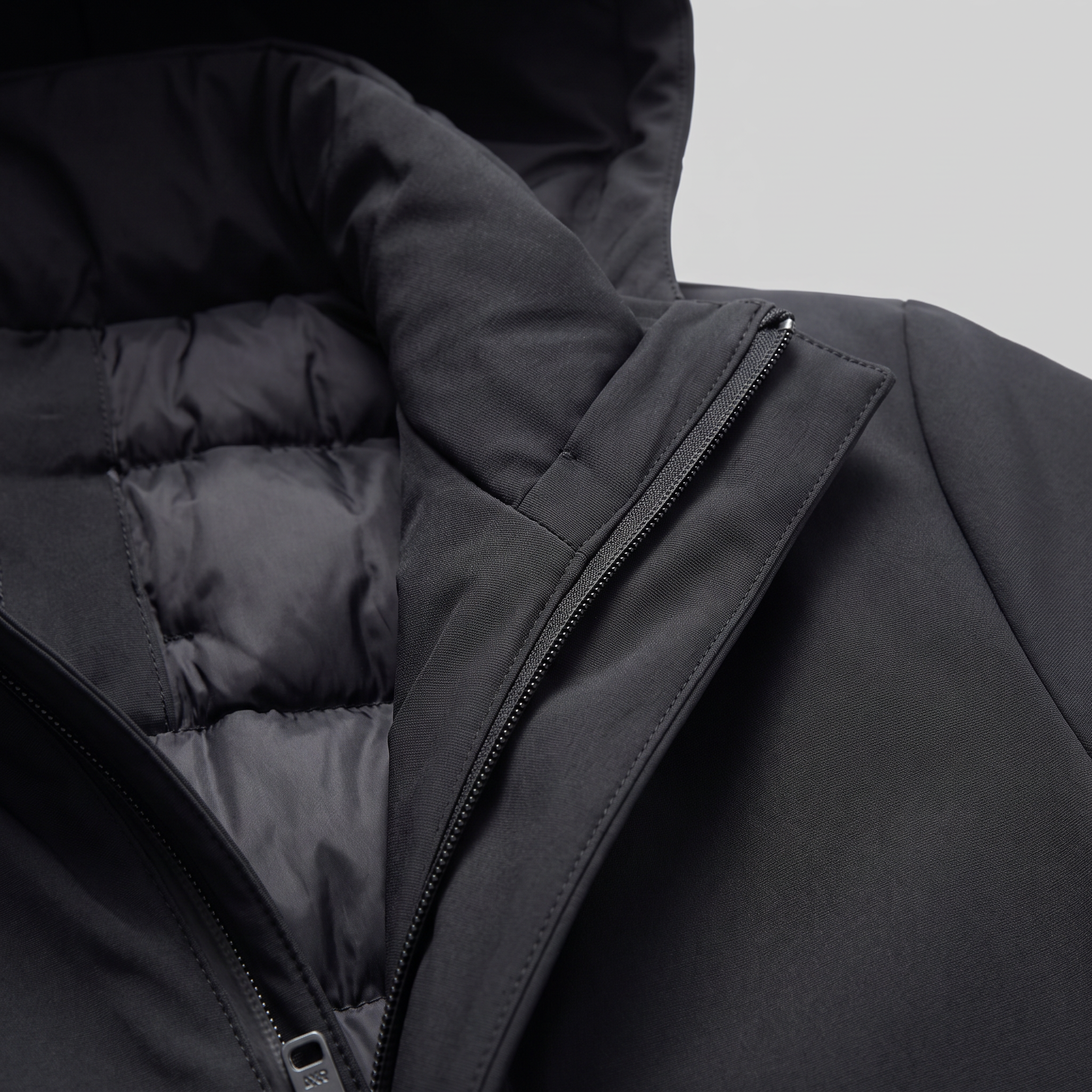 Men's Quilted Hooded Longline Jacket