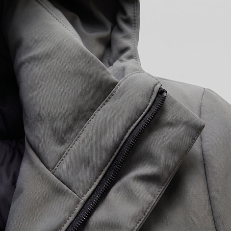 Men's Quilted Hooded Longline Jacket
