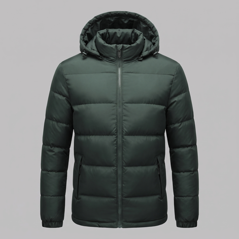 Men's Quilted Hooded Puffer Jacket