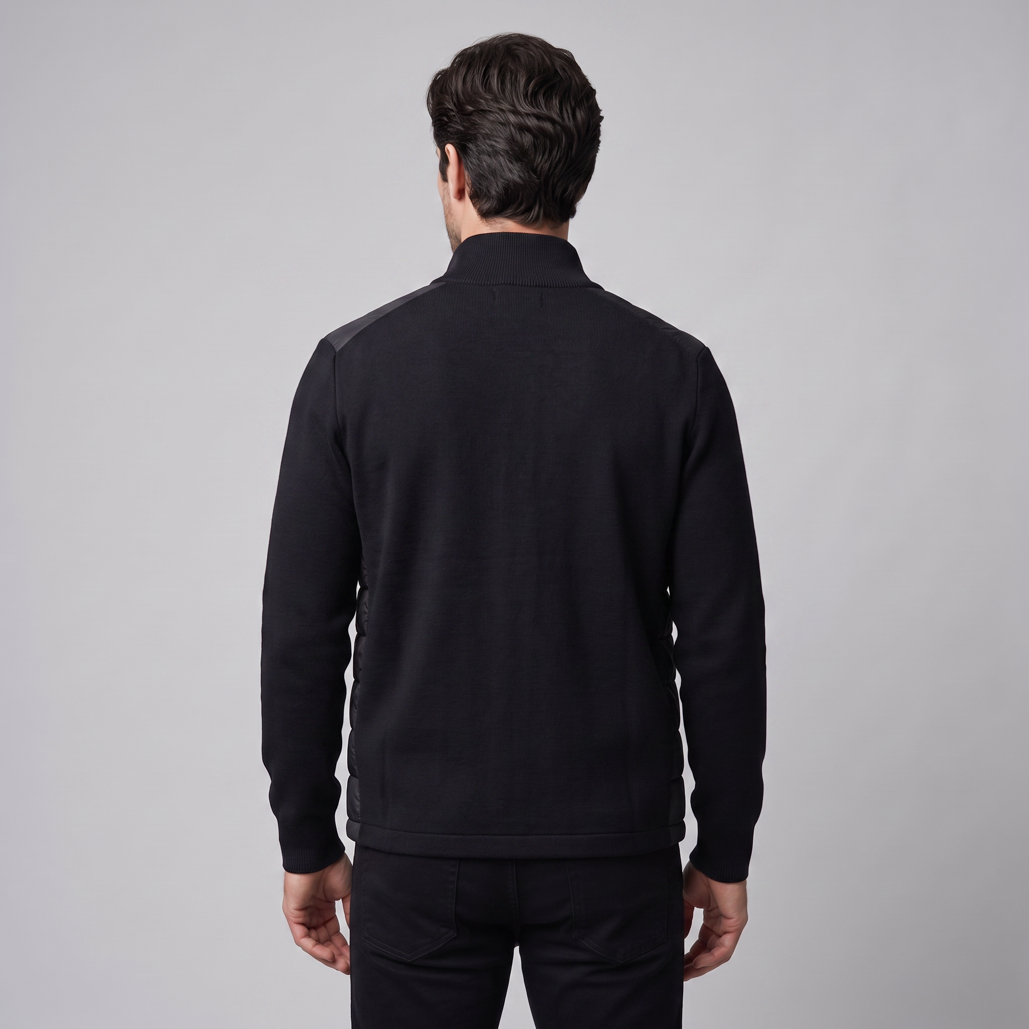 Men's Quilted Hybrid Stand Collar Jacket