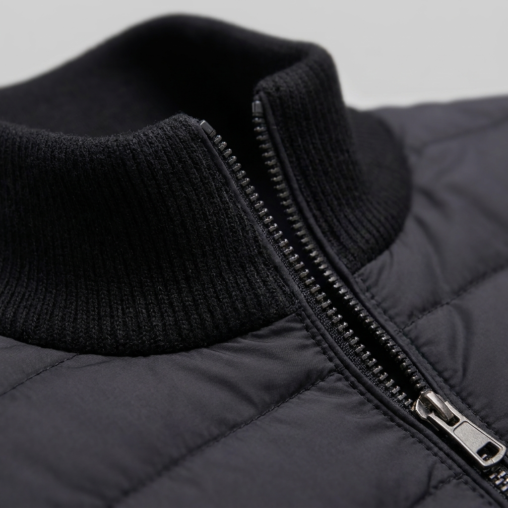 Men's Quilted Hybrid Stand Collar Jacket