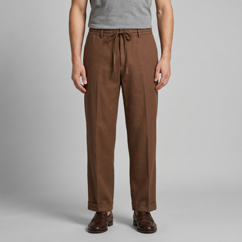 Men's Relaxed Drawstring Tapered Pants