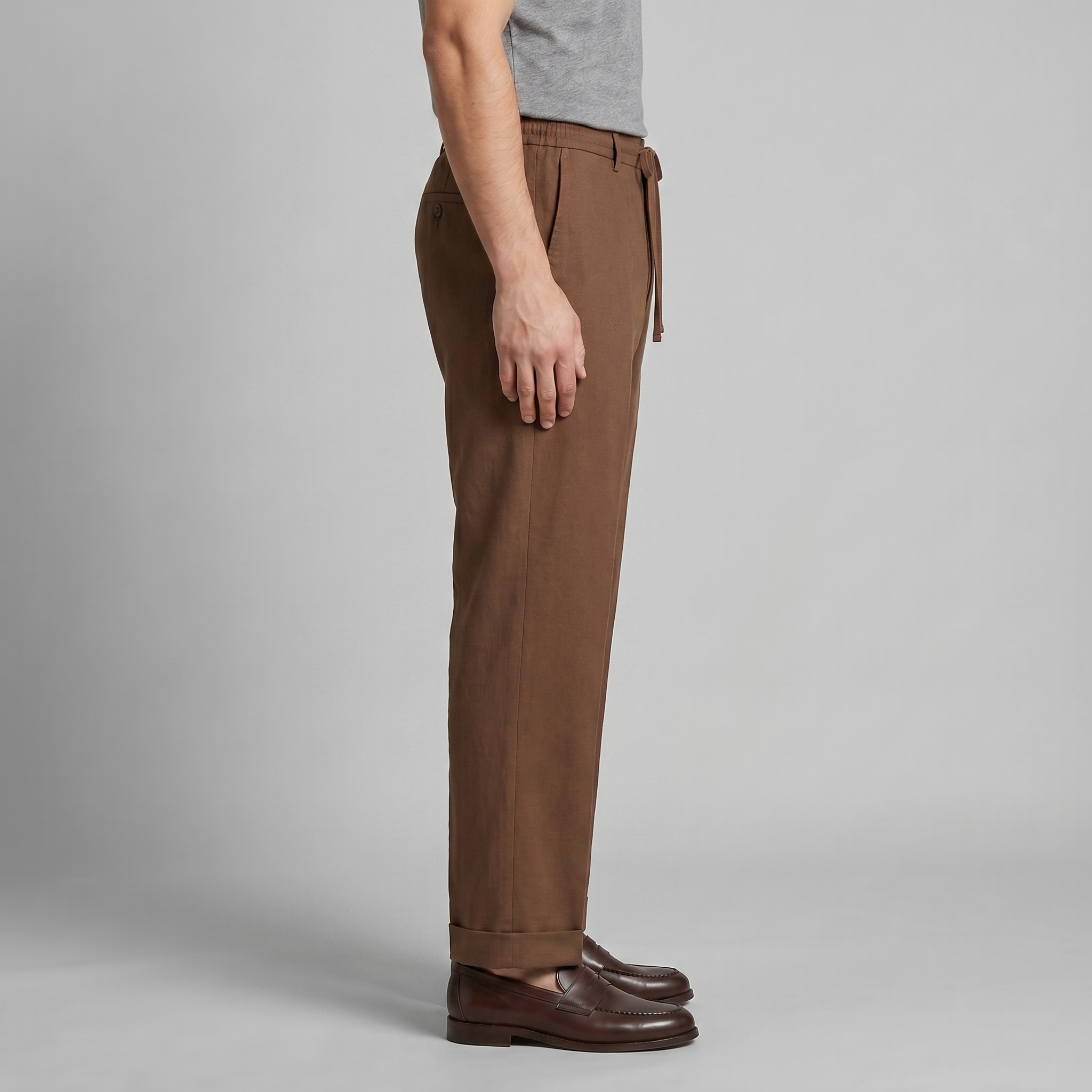 Men's Relaxed Drawstring Tapered Pants