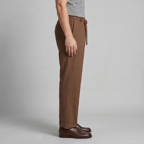 Men's Relaxed Drawstring Tapered Pants