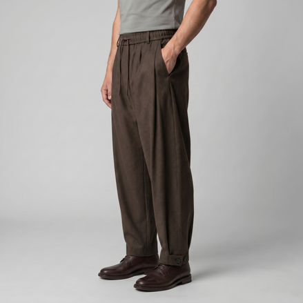 Men's Relaxed Drawstring Tapered Pants
