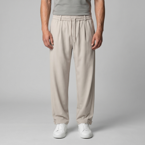 Men's Relaxed Drawstring Tapered Pants