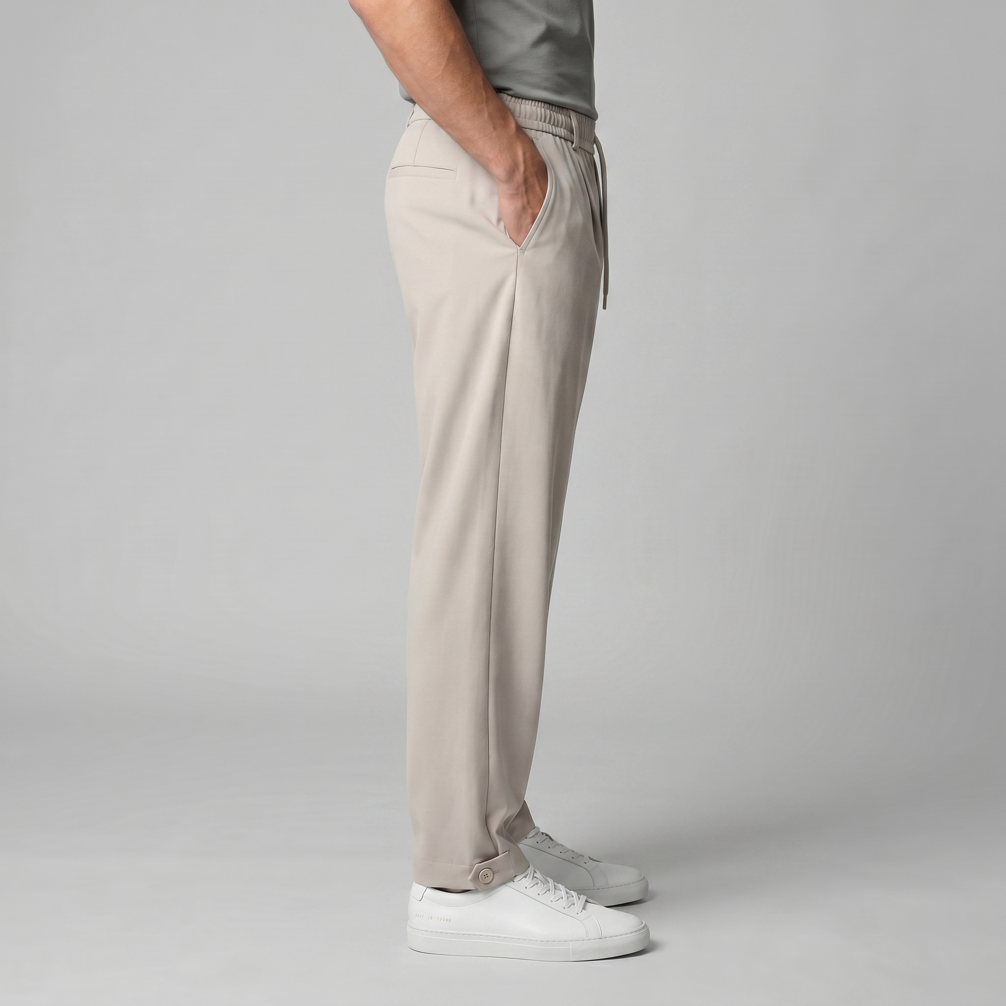 Men's Relaxed Drawstring Tapered Pants