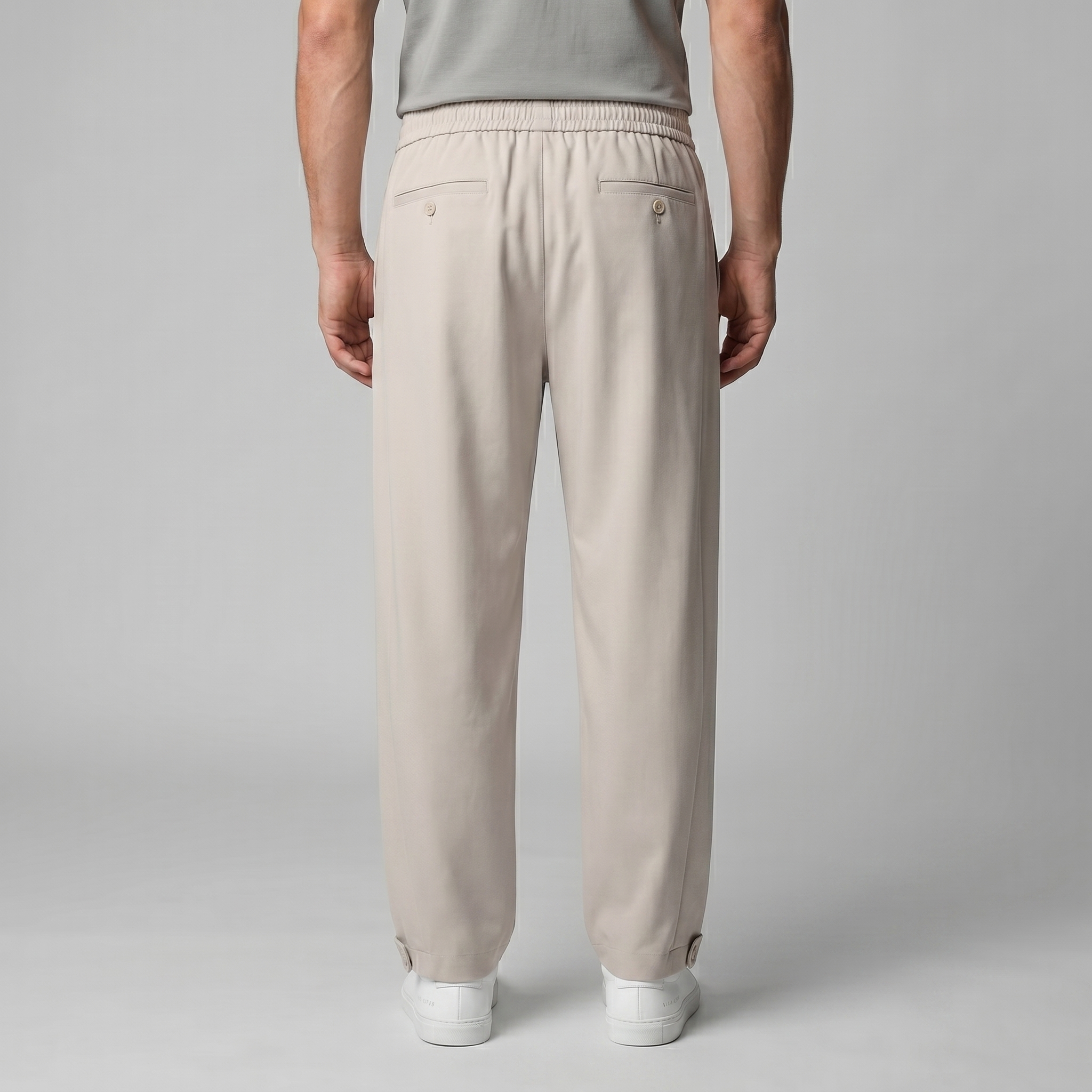 Men's Relaxed Drawstring Tapered Pants