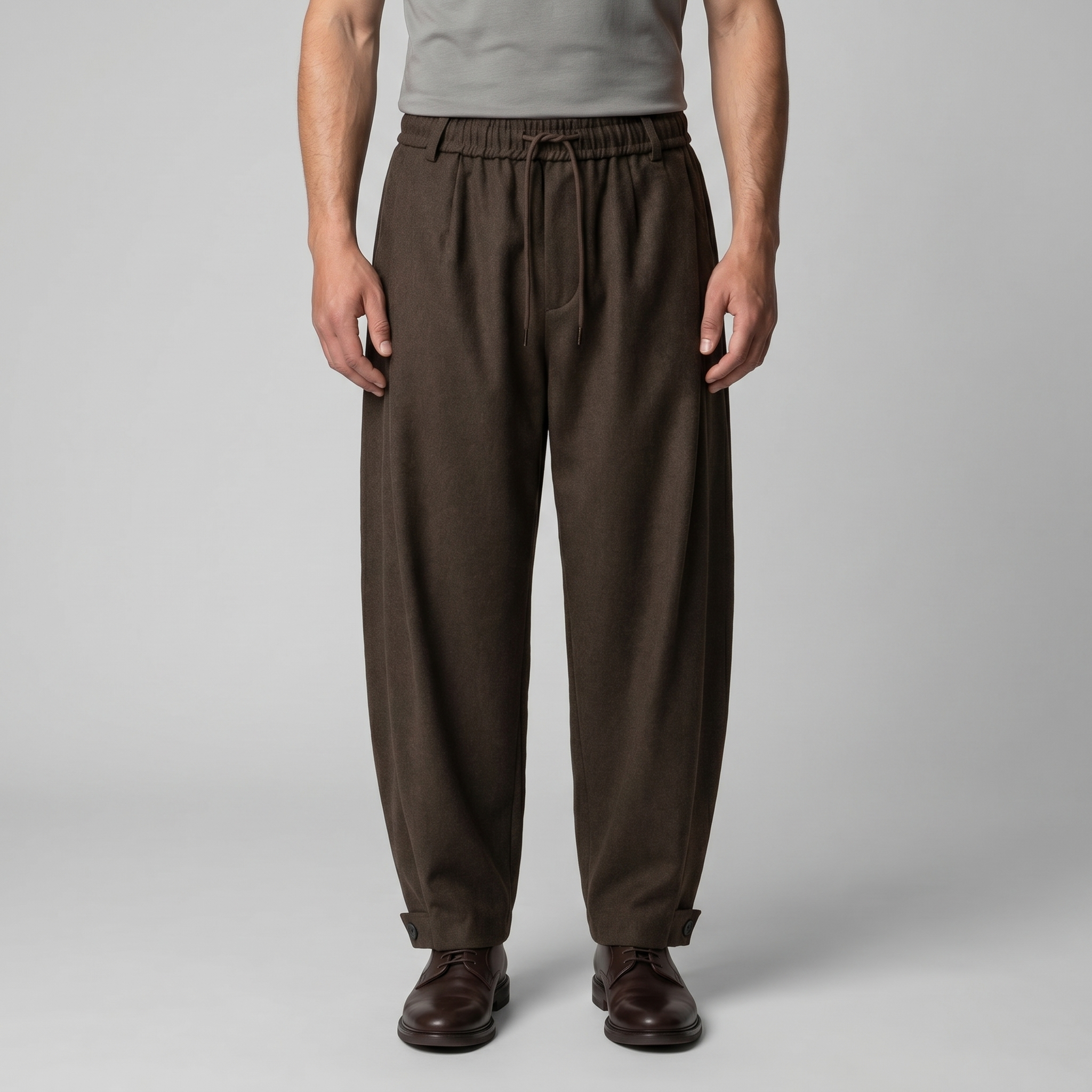 Men's Relaxed Drawstring Tapered Pants