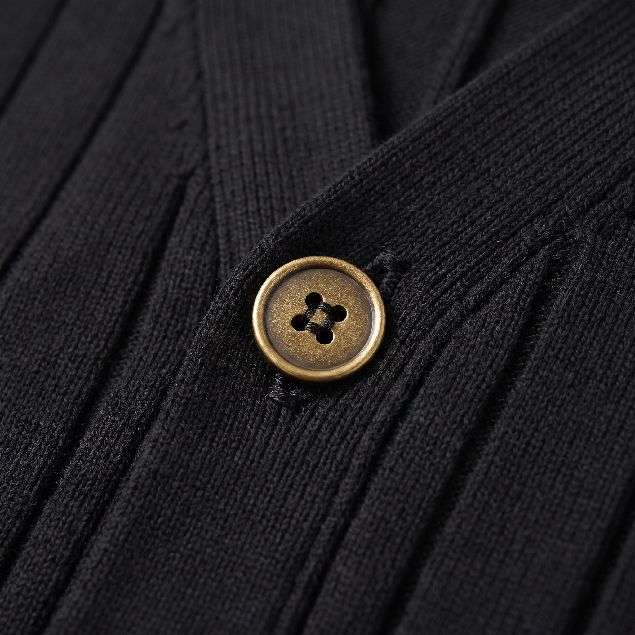 Men's Ribbed Knit V-Neck Cardigan