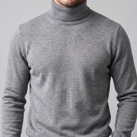 Men's Ribbed Turtleneck Sweater