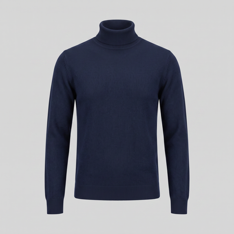 Men's Ribbed Turtleneck Sweater