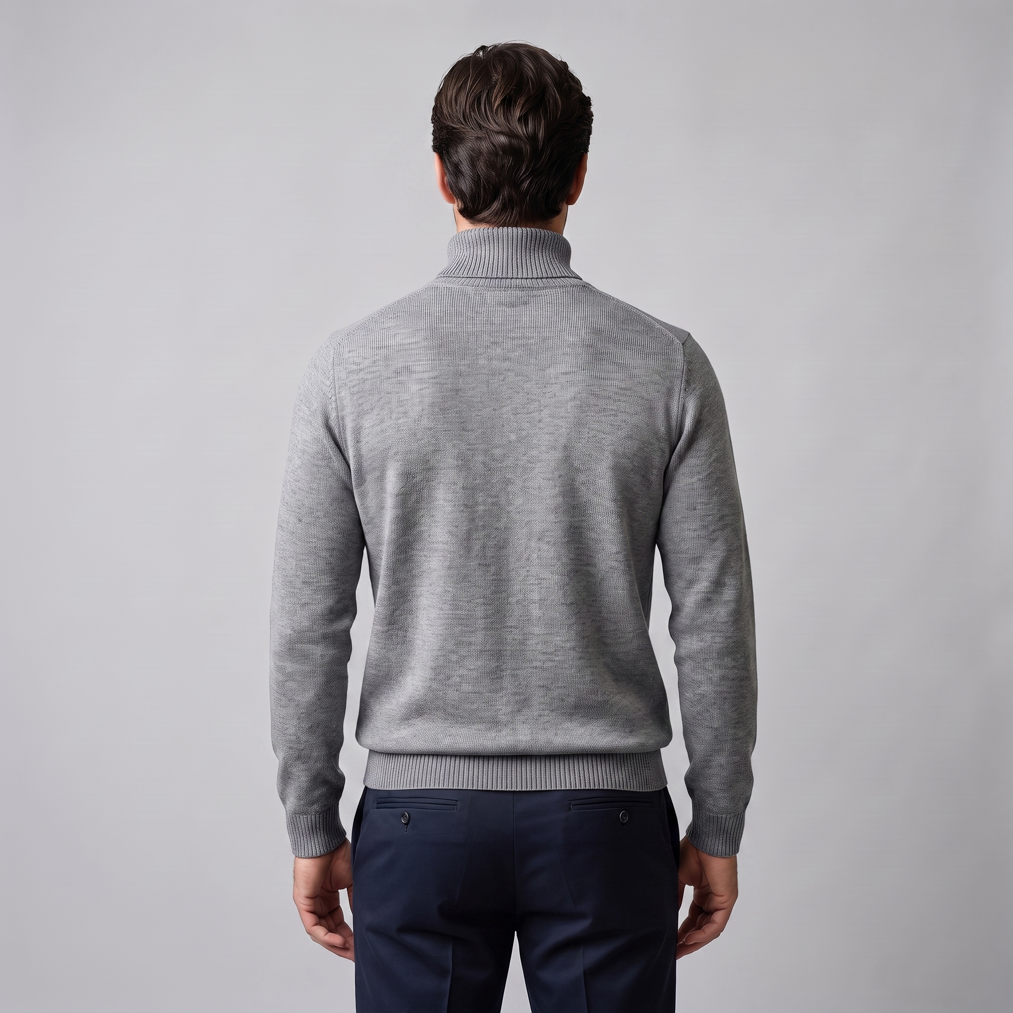 Men's Ribbed Turtleneck Sweater