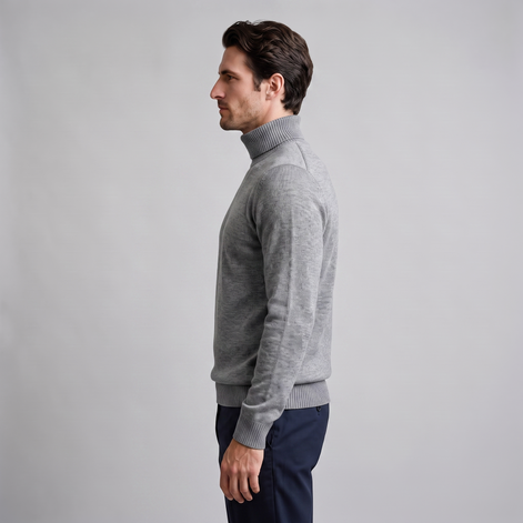 Men's Ribbed Turtleneck Sweater