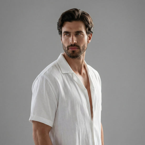 Men's Short Sleeve Linen Summer Set