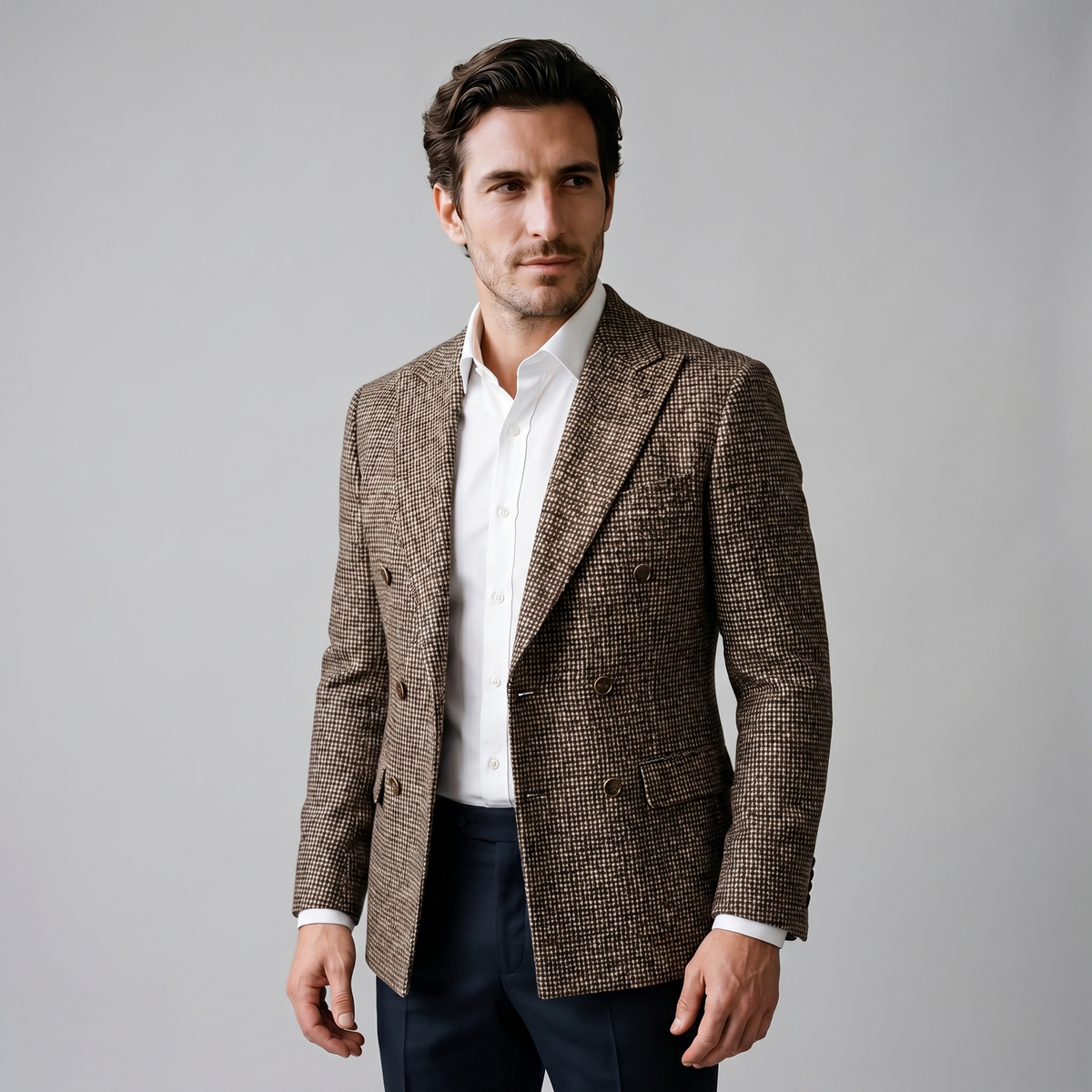 Men's Slim Fit Double-Breasted Blazer