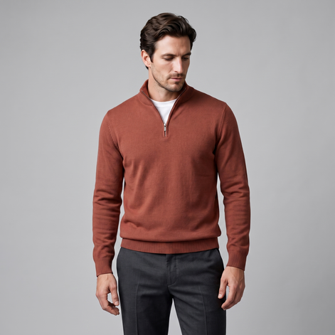 Men's Slim Fit Half-Zip Knit Sweater