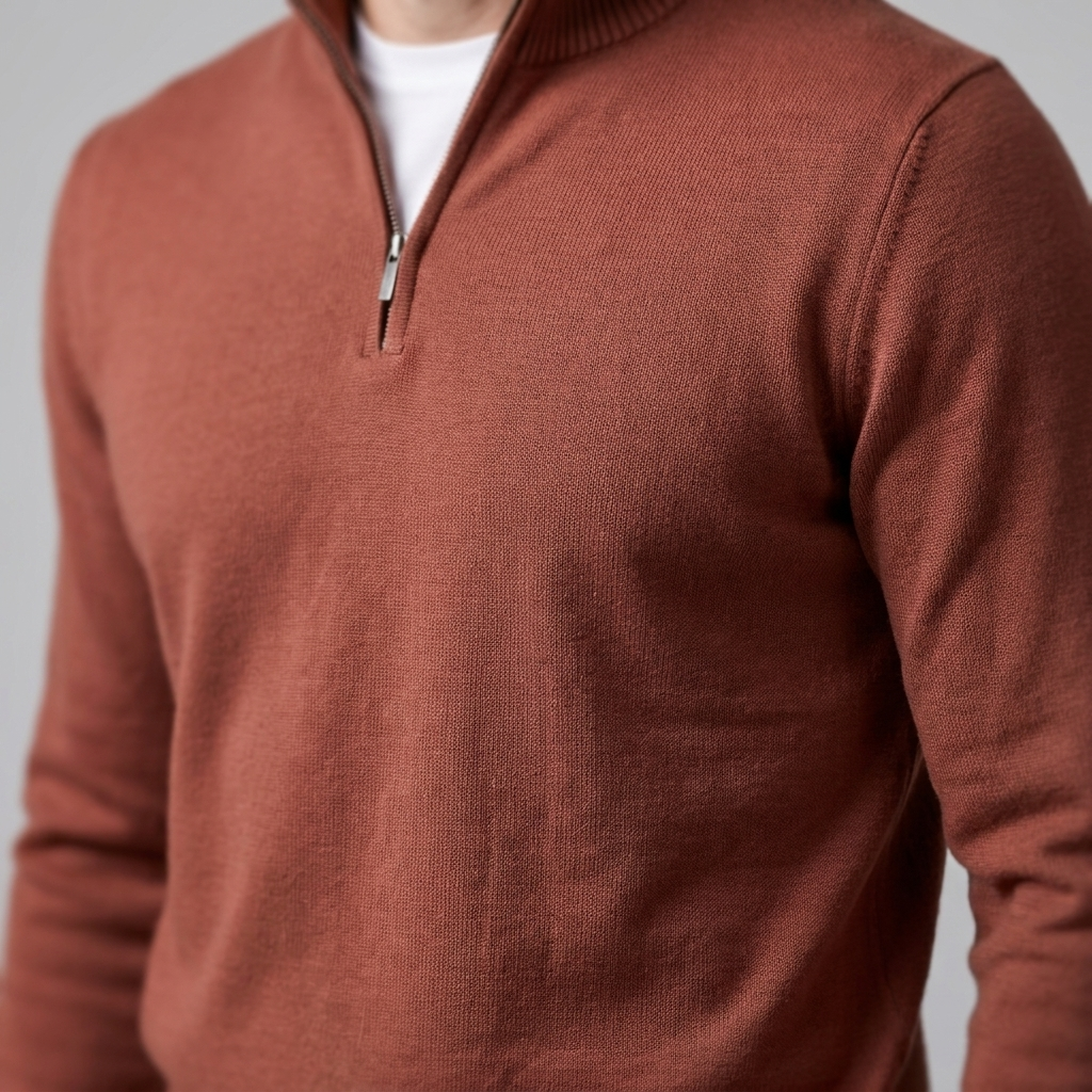 Men's Slim Fit Half-Zip Knit Sweater