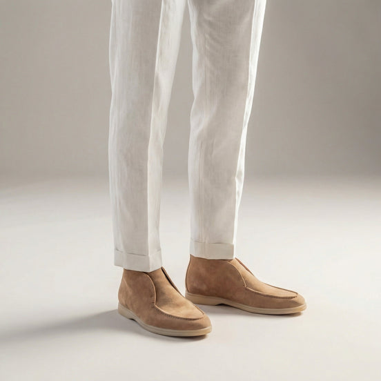Men's Suede High Loafers