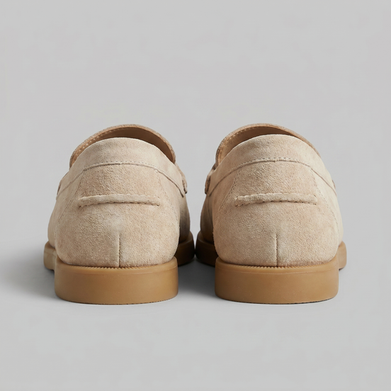 Men's Suede Loafers with Classic Details