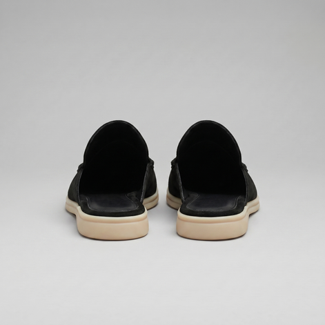 Men's Suede Backless Loafer Mules