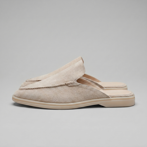 Men's Suede Backless Loafer Mules
