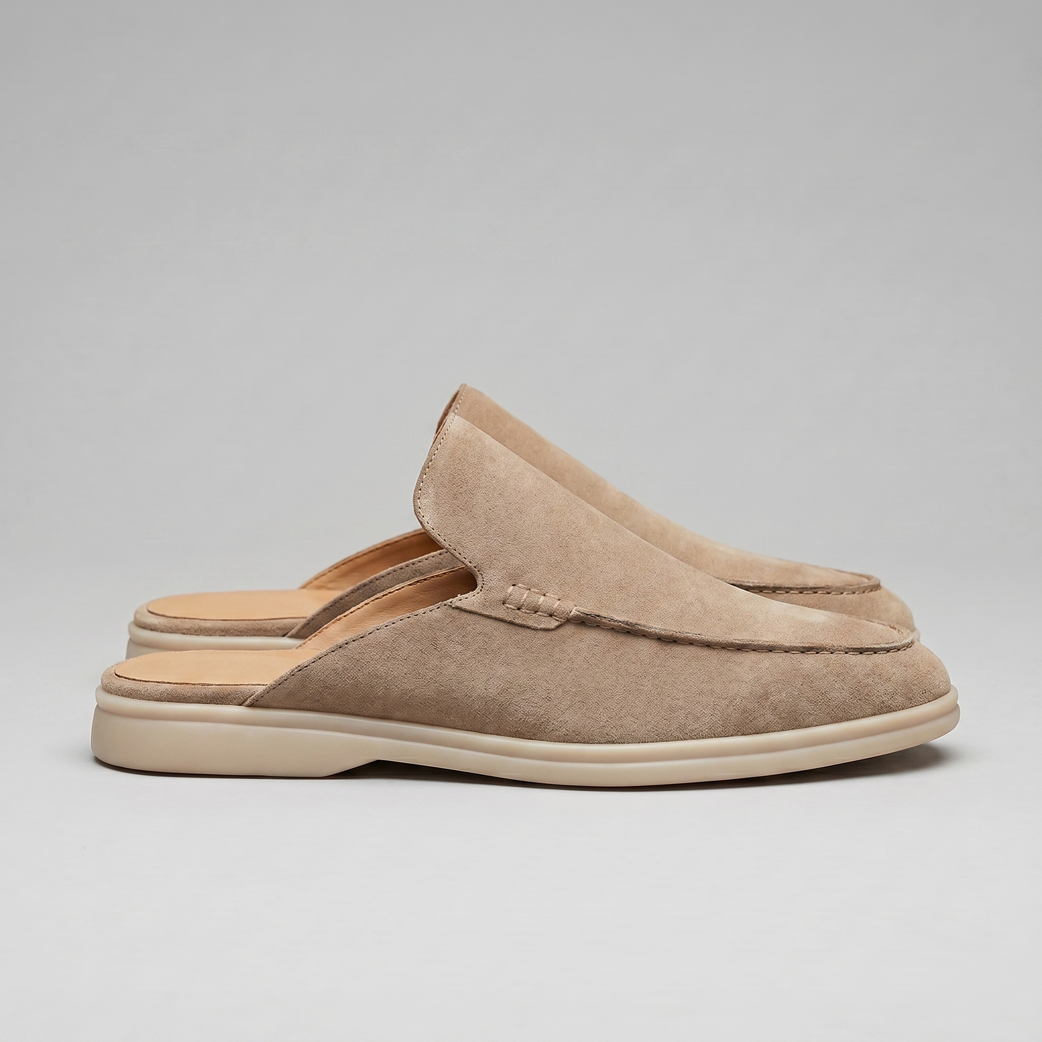 Men's Suede Backless Loafer Mules