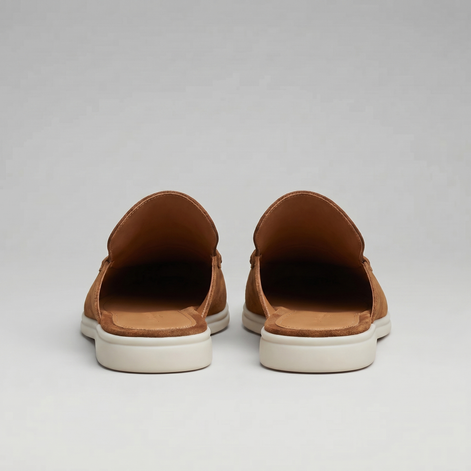 Men's Suede Backless Loafer Mules