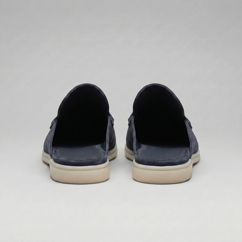 Men's Suede Backless Loafer Mules