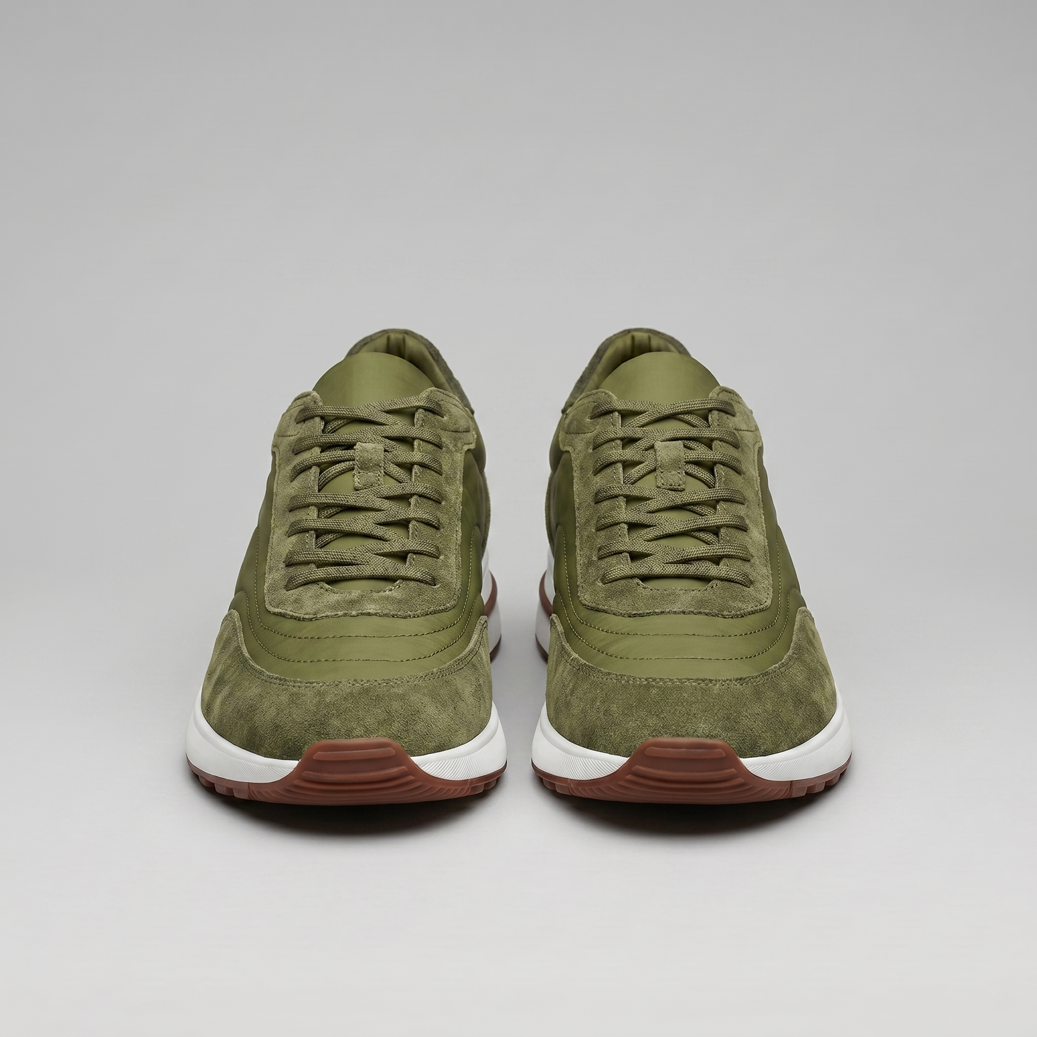 Men's Suede Panel Lace-Up Sneakers
