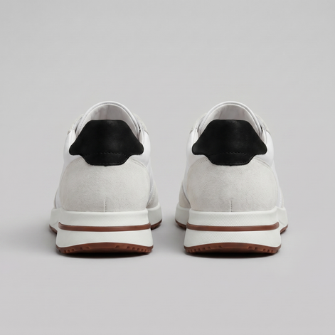 Men's Suede Panel Lace-Up Sneakers