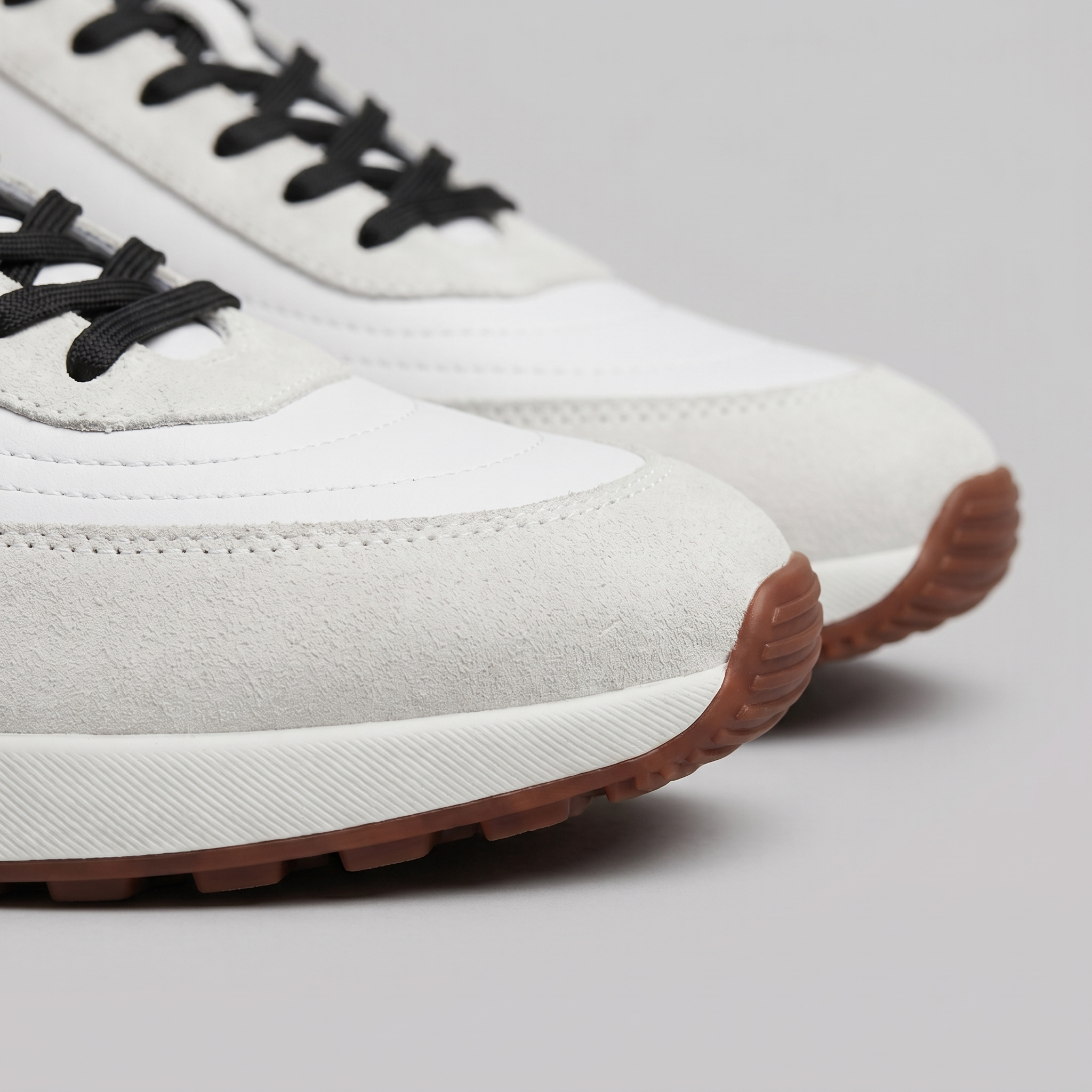 Men's Suede Panel Lace-Up Sneakers