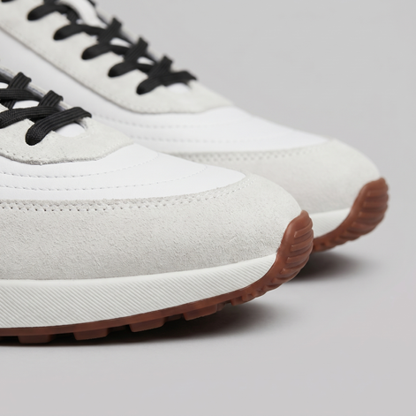 Men's Suede Panel Lace-Up Sneakers