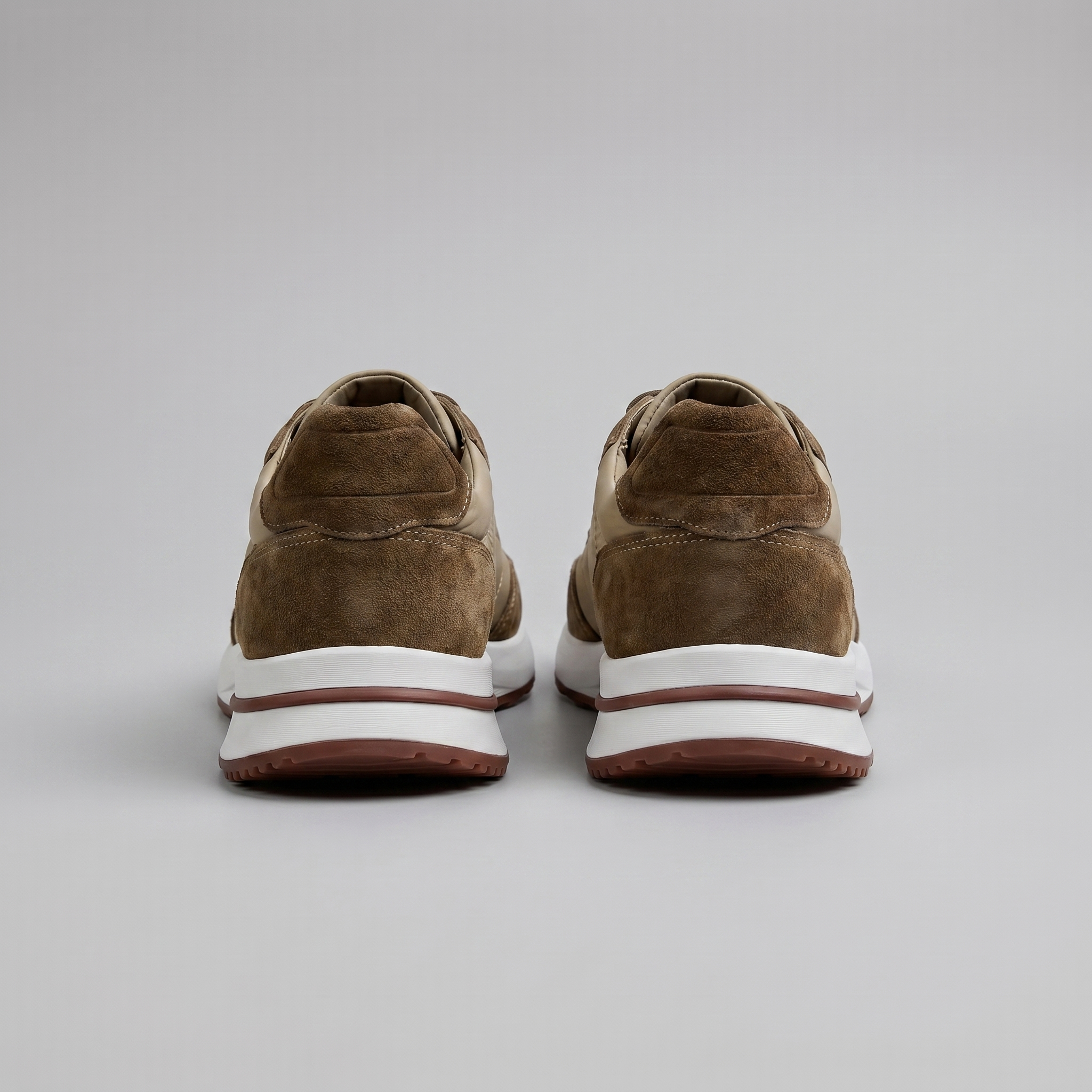 Men's Suede Panel Lace-Up Sneakers
