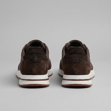 Men's Suede Panel Lace-Up Sneakers