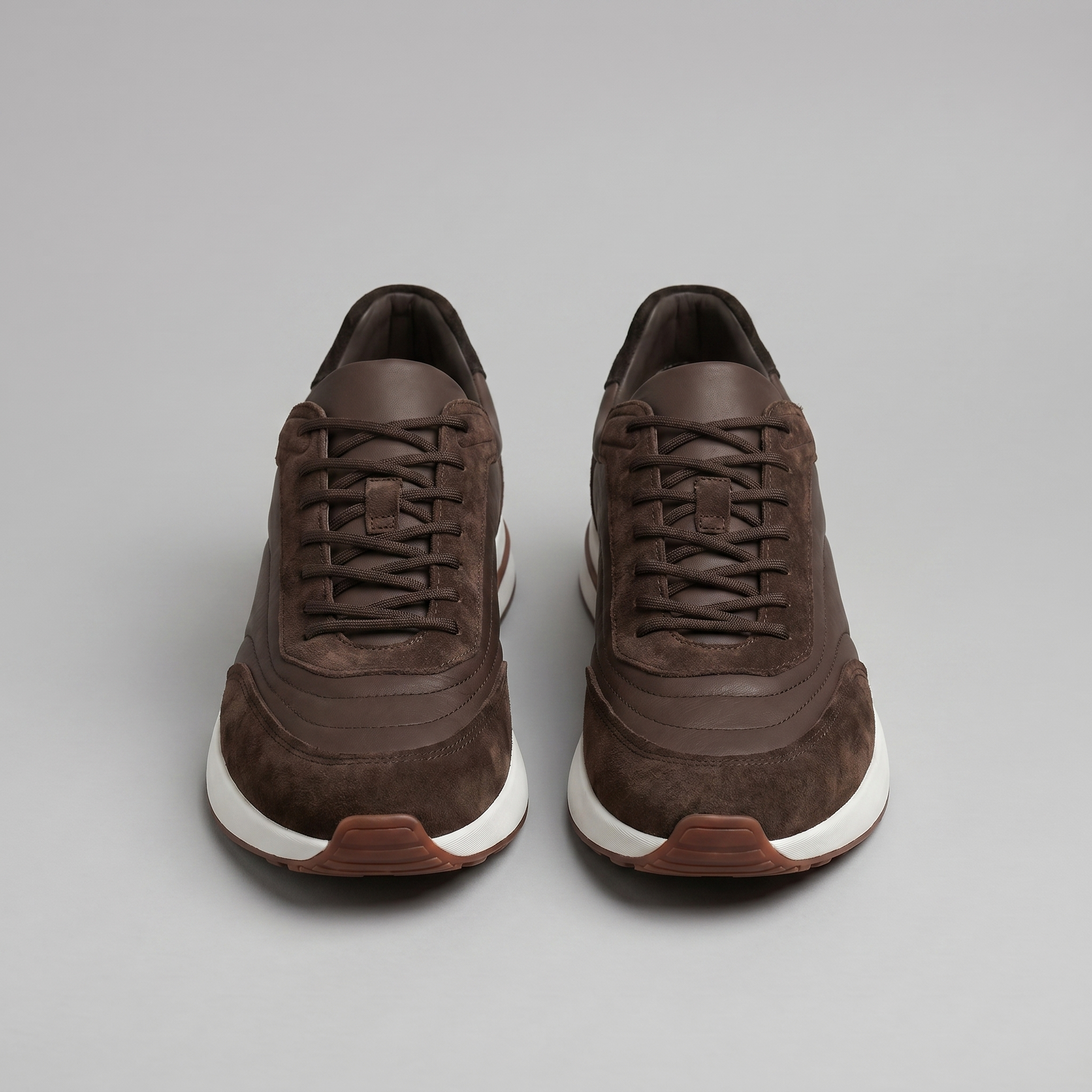 Men's Suede Panel Lace-Up Sneakers