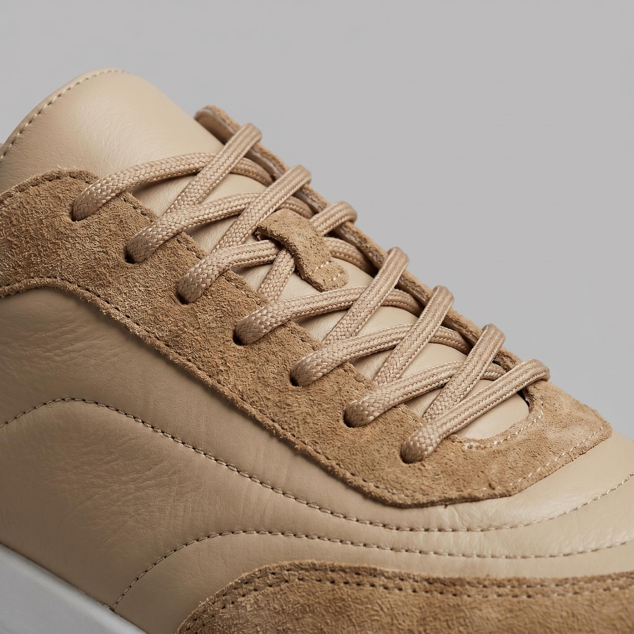 Men's Suede Panel Lace-Up Sneakers