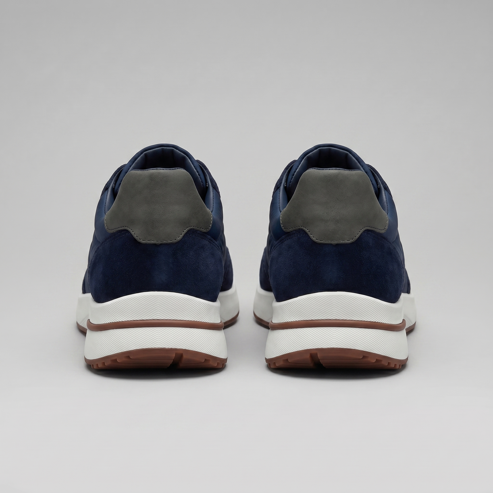 Men's Suede Panel Lace-Up Sneakers