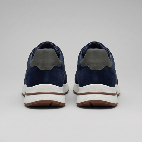 Men's Suede Panel Lace-Up Sneakers