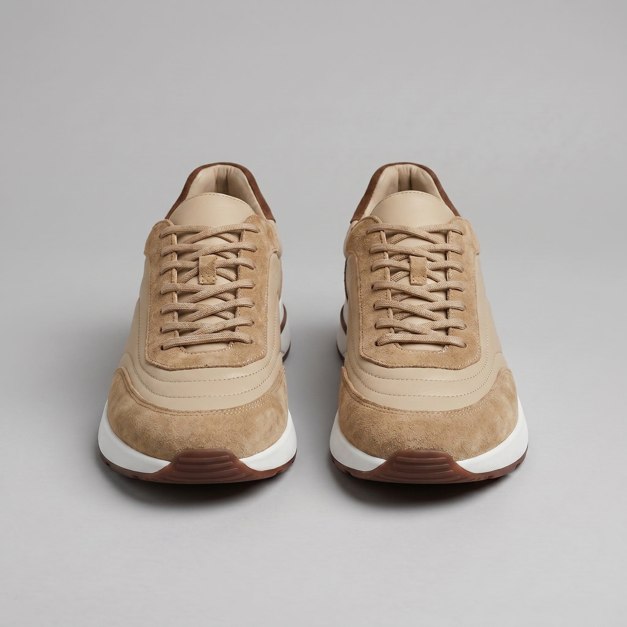 Men's Suede Panel Lace-Up Sneakers