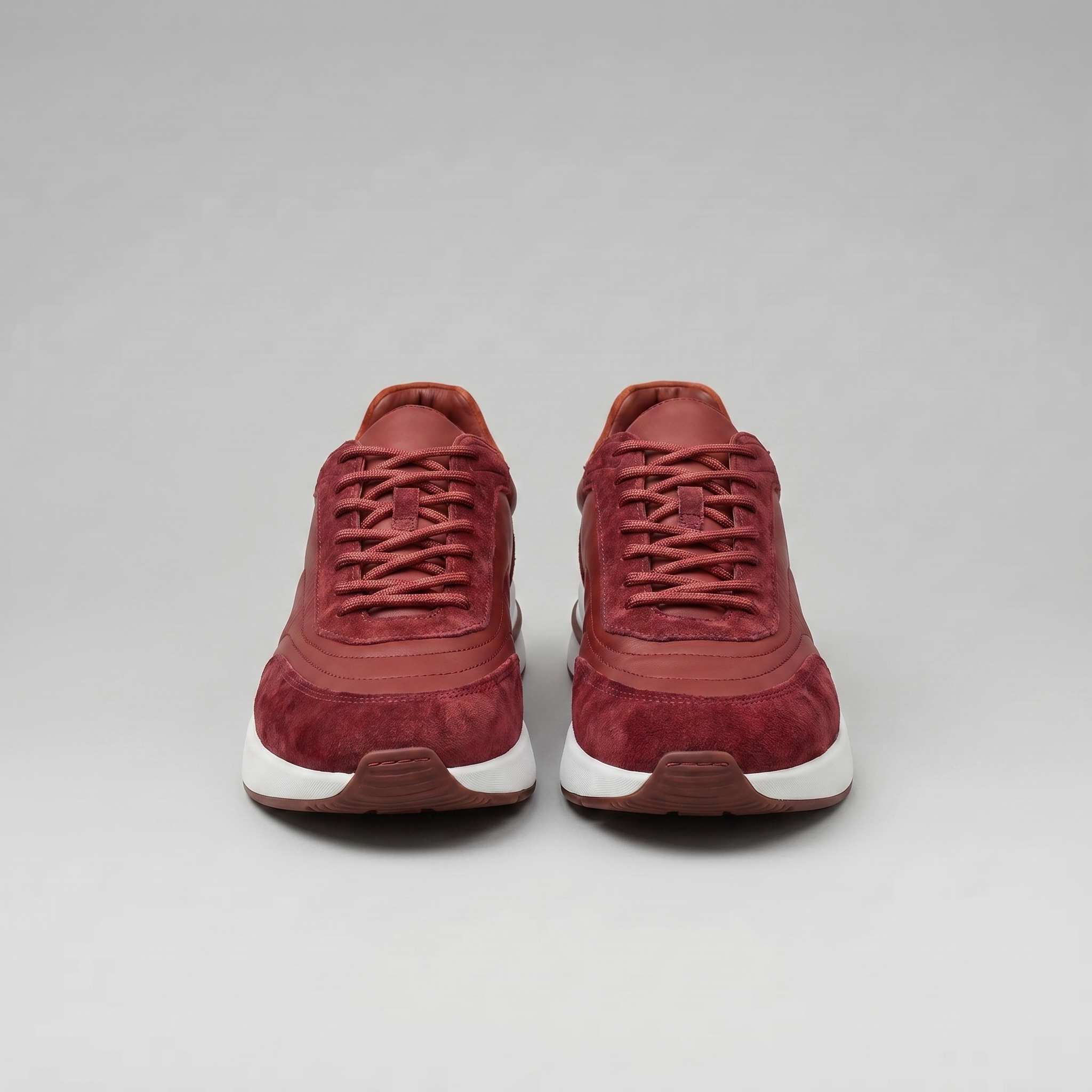Men's Suede Panel Lace-Up Sneakers